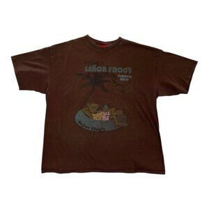 Vintage Senor Frogs Puerto Rico T-Shirt Size XL Brown